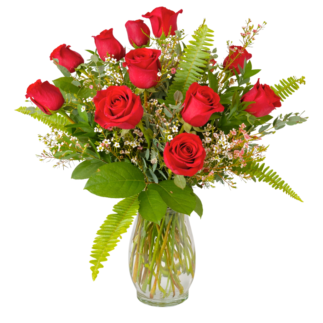 "Dozen Roses" Flower Arrangement