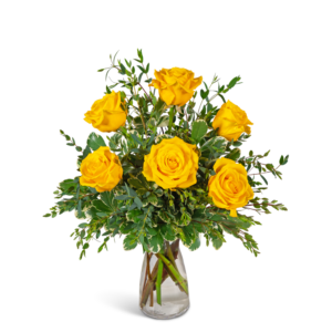 Half Dozen Yellow Roses