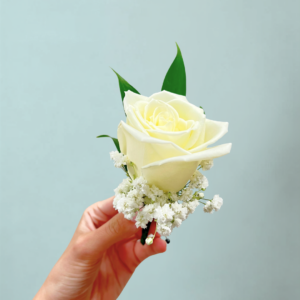 Standard White Boutonniere